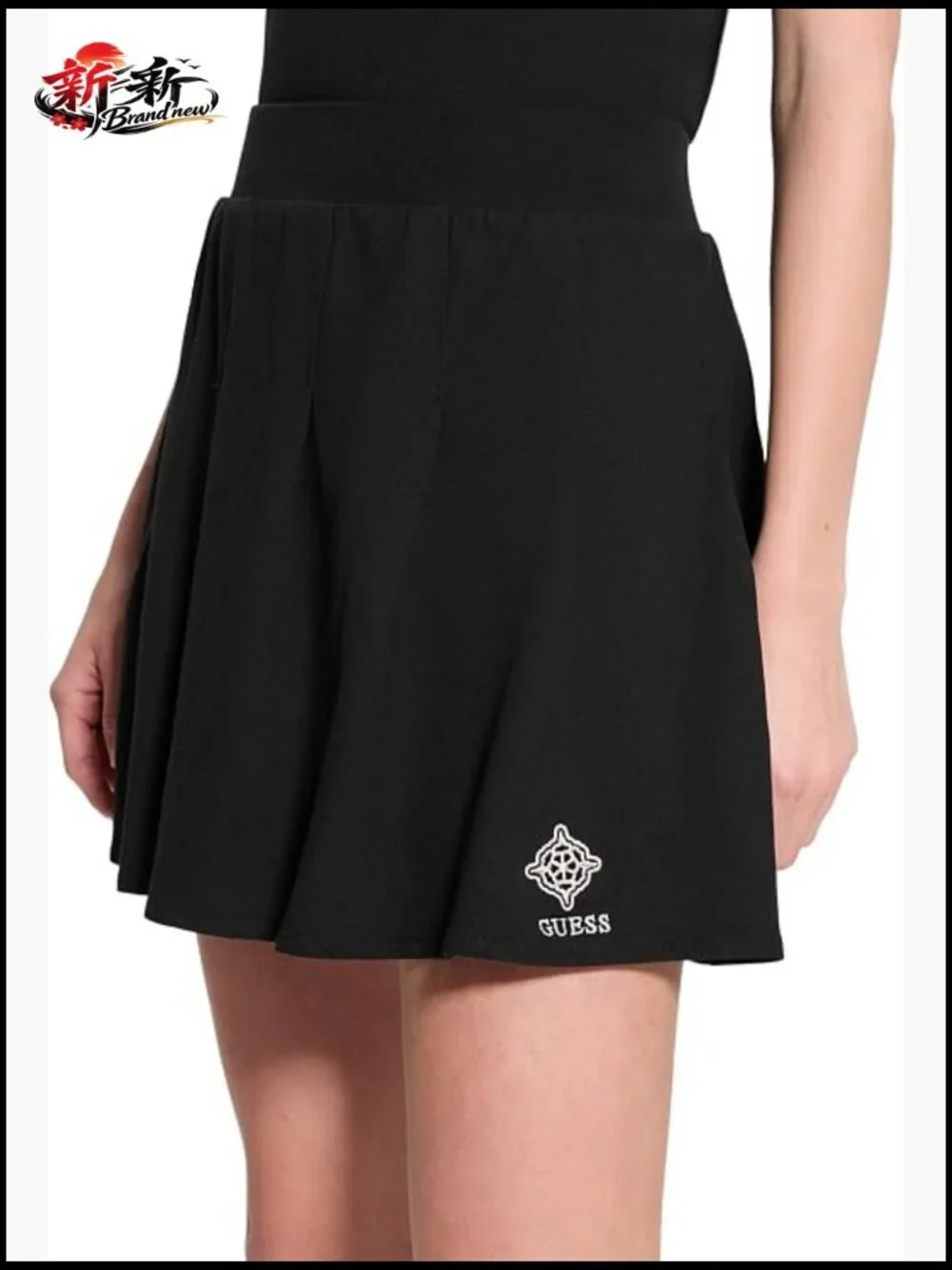 Pleated Mini Tennis Skirt Organic Cotton High Rise
